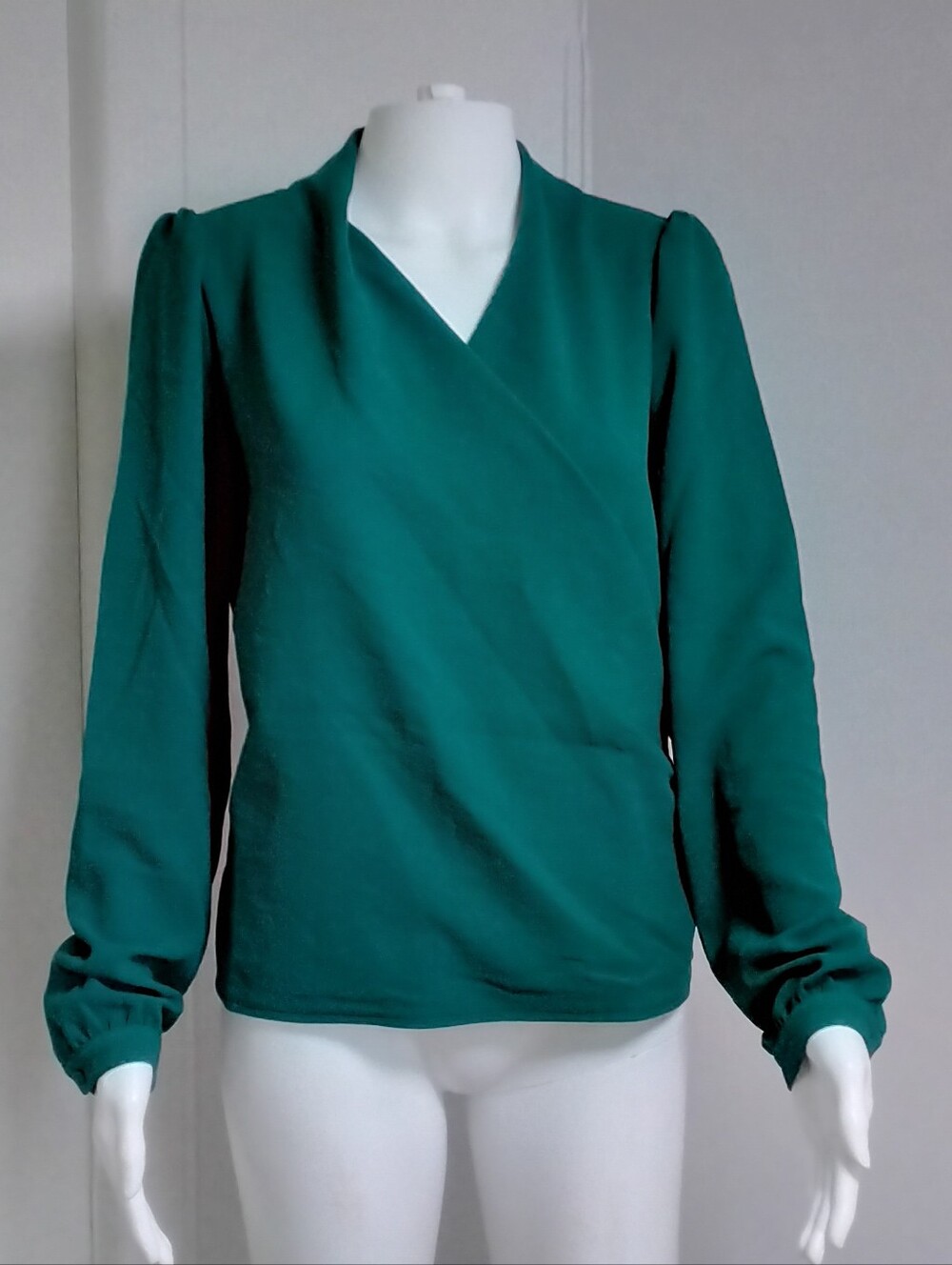 SEZANE Abélia Emerlad Faux Wrap Blouse Sz 8